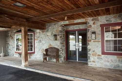 Amish Country Inn with local stone exterior