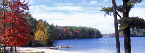 Lakeside view in the Poconos.