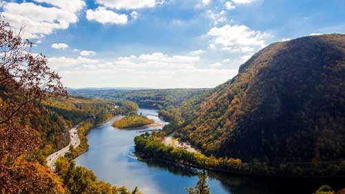 Beautiful view near one of the popular PA Resorts.