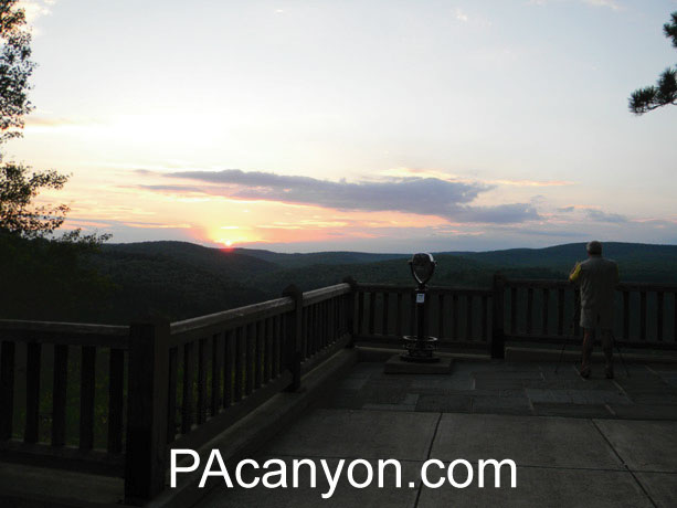 PA Grand Canyon. Sunset at Leonard Harrison State Park.